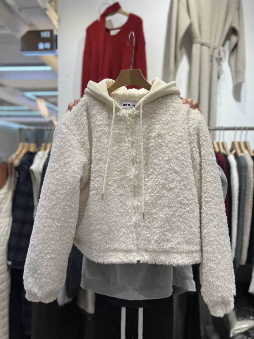 OLA東大門㊣代購女裝新品人氣熱賣職業時尚25秋冬短款大衣拉鏈mellor/OLA短款大衣