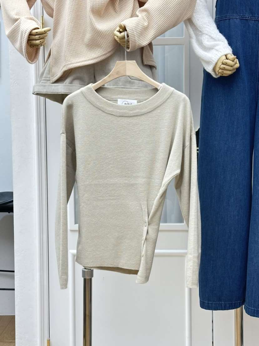 RE:FRESH-L韓國代購㊣女裝新款25秋冬熱賣人氣推薦休閑針織衫RE:FRESH針織衫