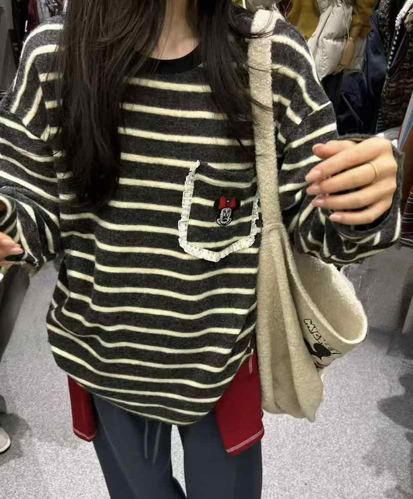 SYMBOL韓國代購㊣女裝新款推薦真品25秋冬熱賣休閑時尚長袖T恤SYMBOL長袖T恤