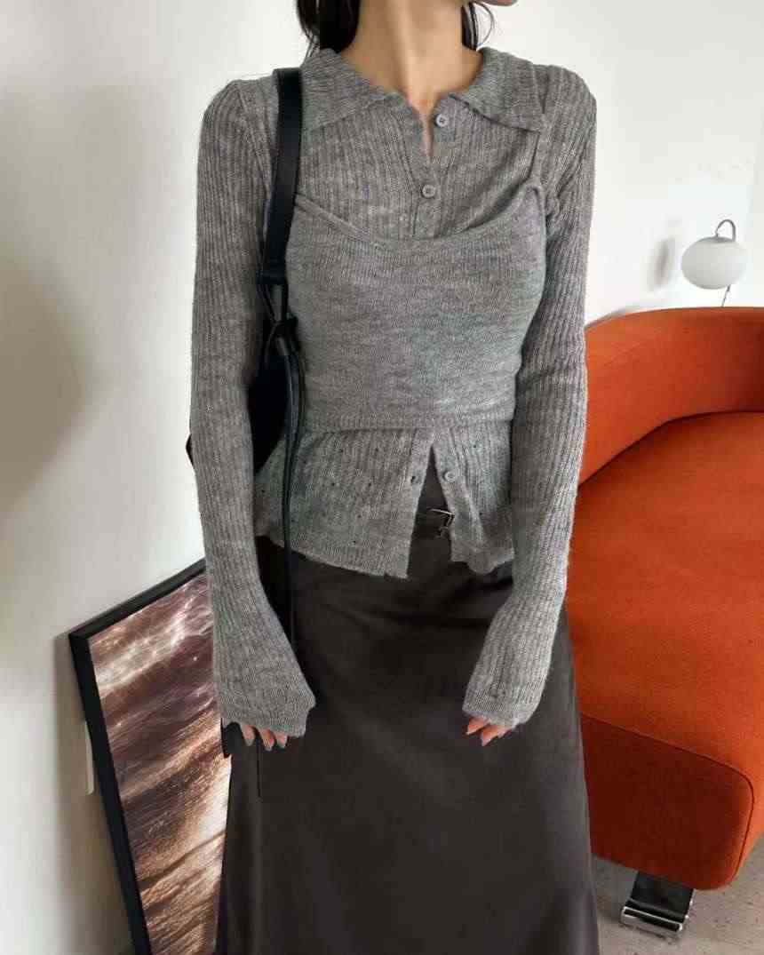 THENEEDS東大門㊣實拍女士新品時尚人氣休閑真品套裝開襟衫THENEEDS套裝