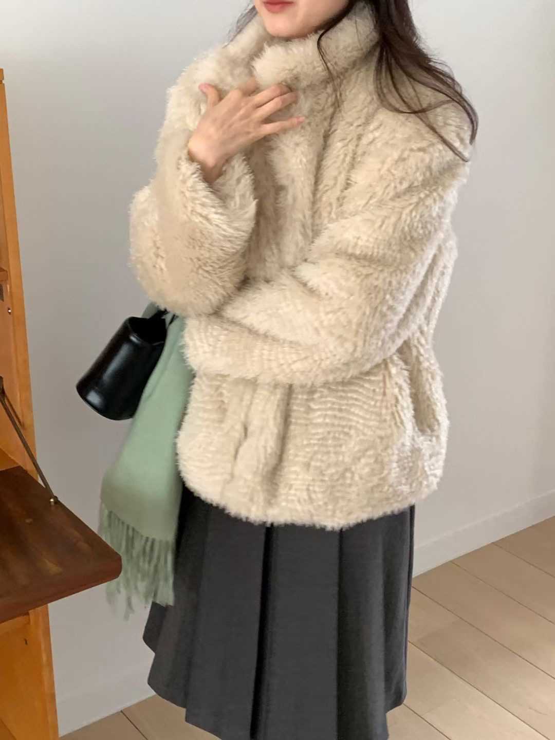 WEARME東大門㊣實拍女士新款推薦時尚職業熱賣休閑短款大衣WEARME短款大衣