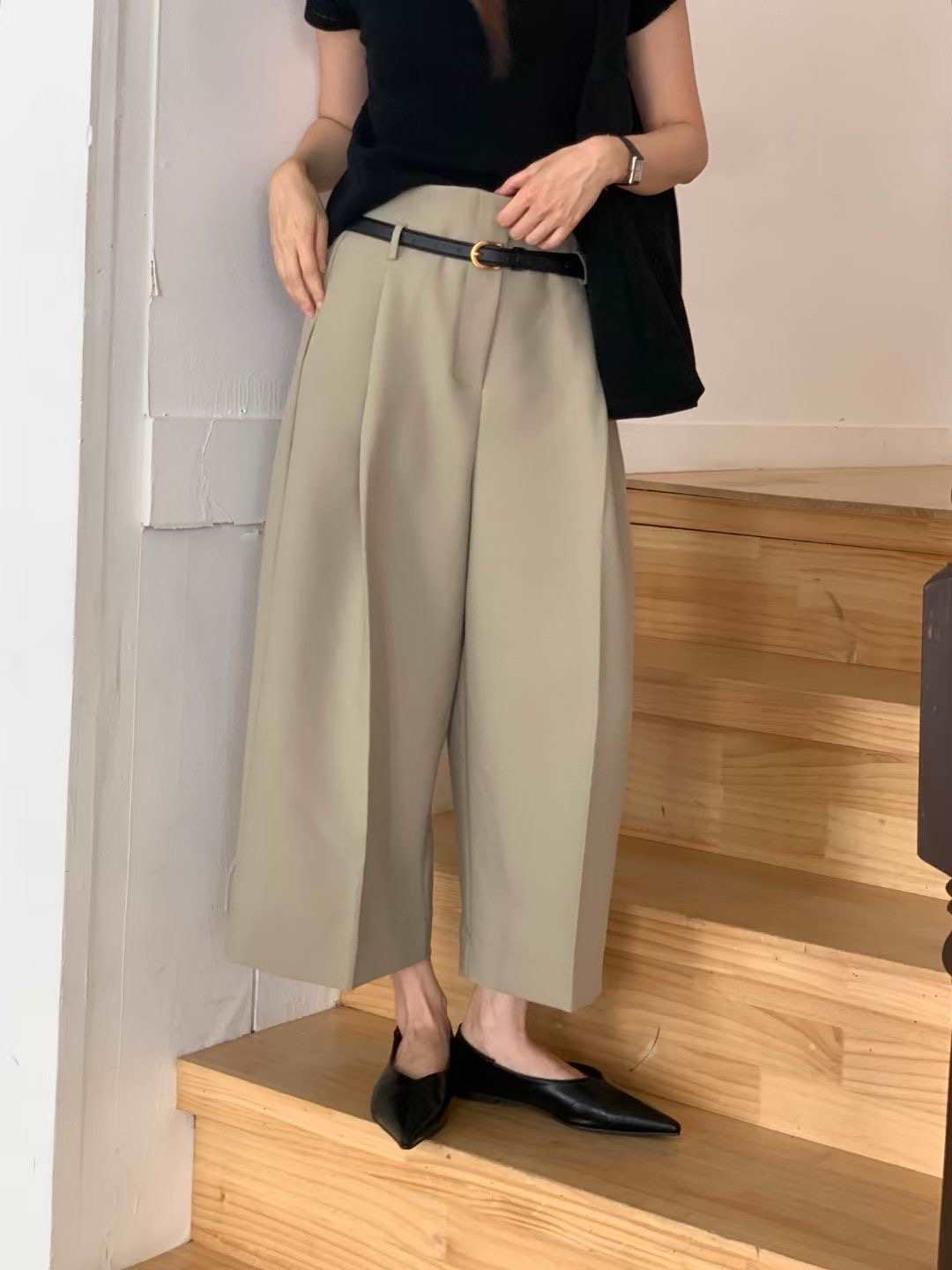 WEARME韓國直郵㊣女裝新款熱賣休閑25秋冬職業休閑褲不含腰帶WEARME休閑褲