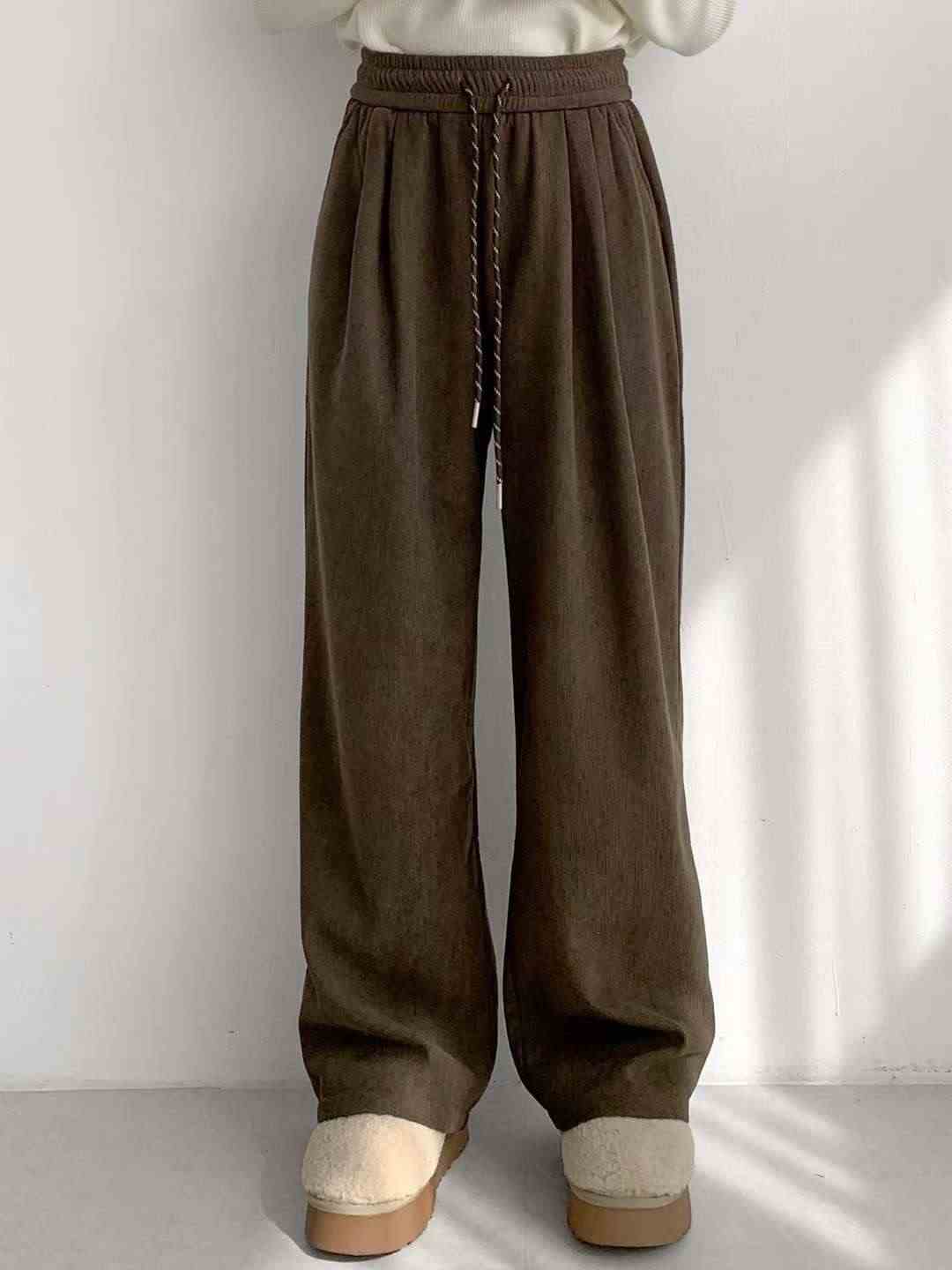 ANOTHERPLAN東大門㊣代購女裝新款25秋冬職業休閑褲燈芯絨保暖ANOTHERPLAN休閑褲