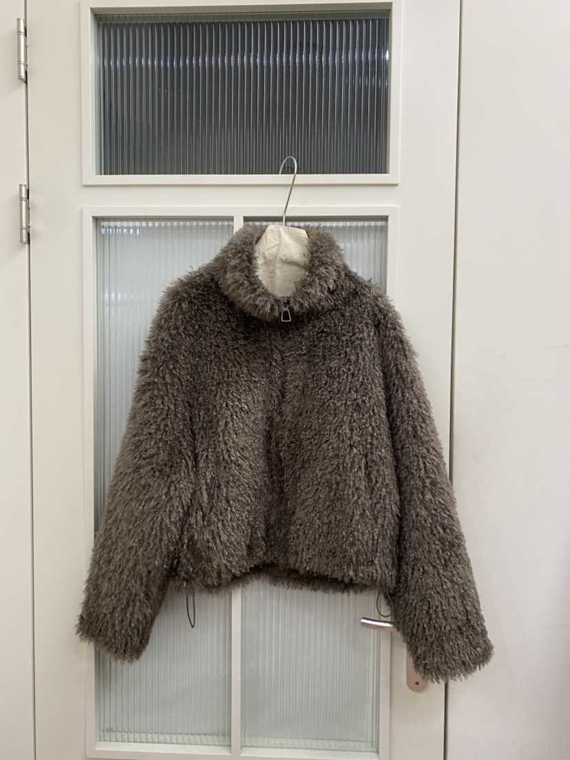 JADEMARKET東大門㊣實拍女裝新款職業真品休閑25秋冬短款大衣絨JADE MARKET短款大衣