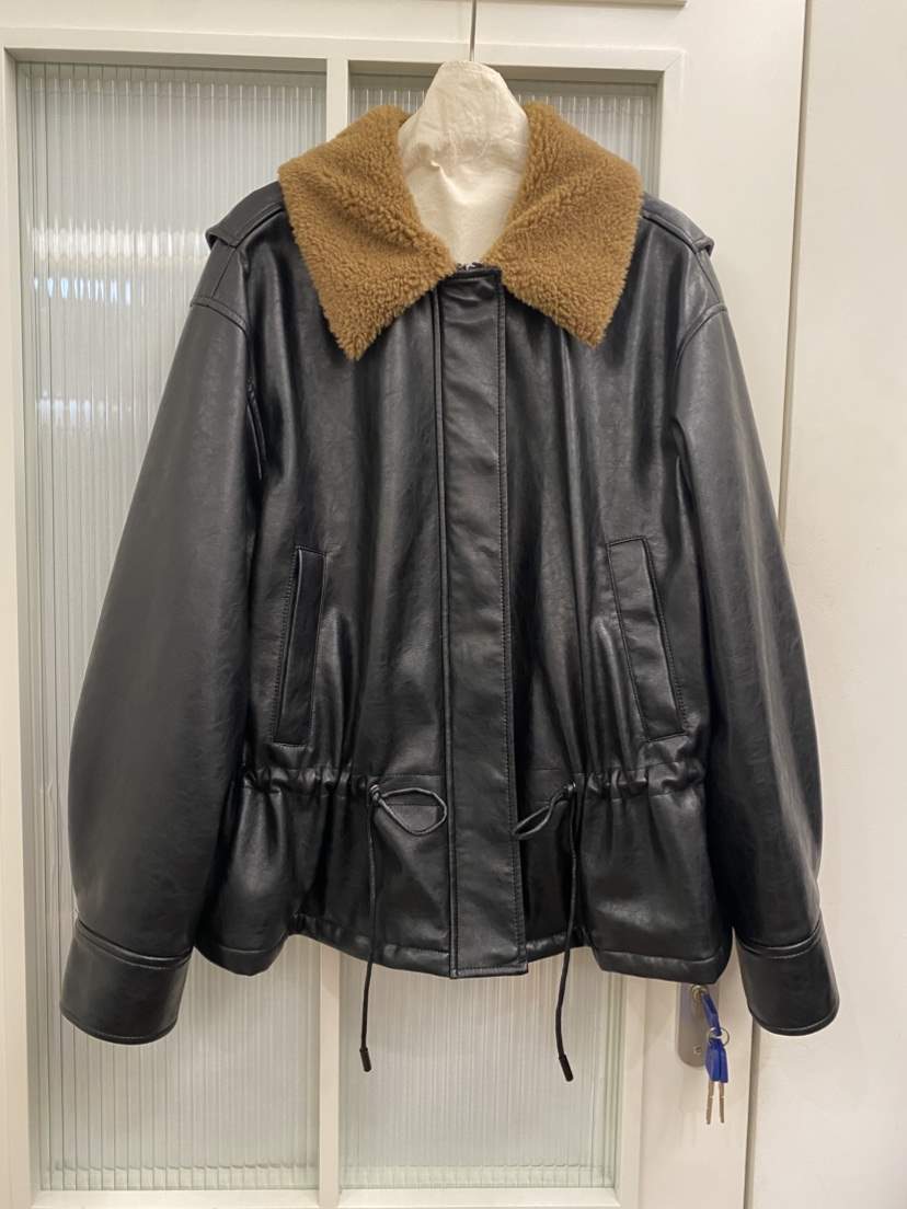 JADEMARKET韓國直郵㊣女裝新款時尚熱賣推薦25秋冬職業皮衣JADE MARKET皮衣