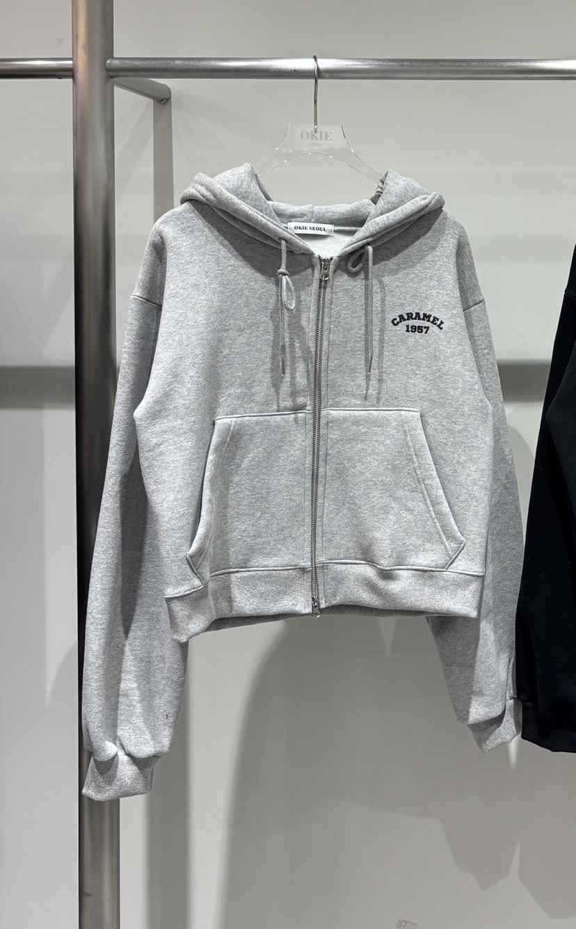 OKIE韓國代購㊣女士新品真品25秋冬推薦人氣夾克連帽衫加絨OKIE夾克