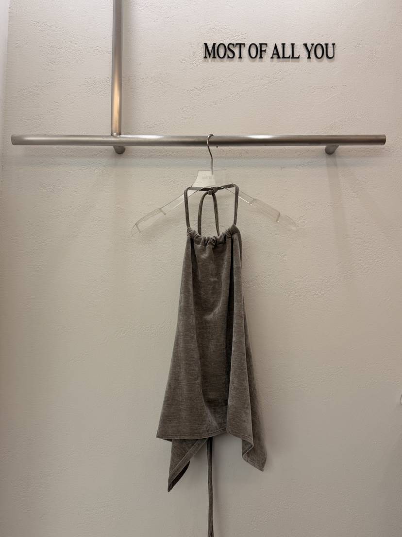 MOST OF ALL U韓國代購㊣女裝新款時尚熱賣吊帶背心天鵝絨MOST OF ALL U吊帶/背心