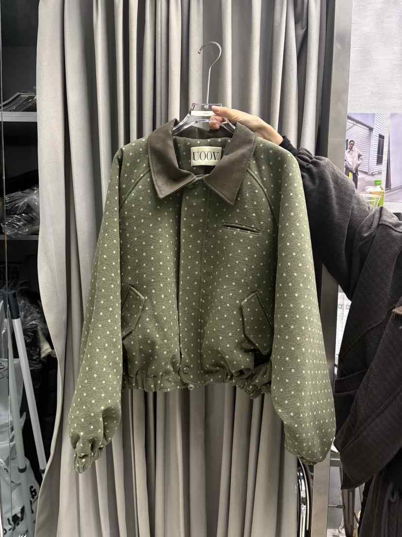 UOOV韓國直郵㊣女士新品休閑職業時尚推薦25秋冬真品夾克復古UOOV夾克