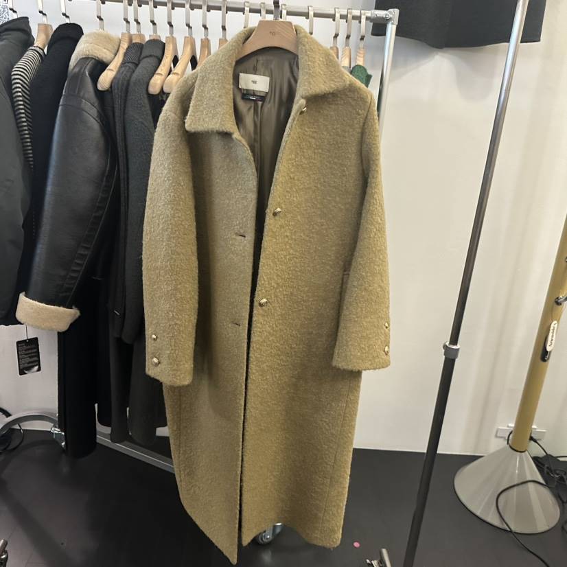 EGG東大門㊣實拍女裝新款職業人氣推薦休閑時尚中長款大衣羊駝EGG-訂貨周期長中長款大衣