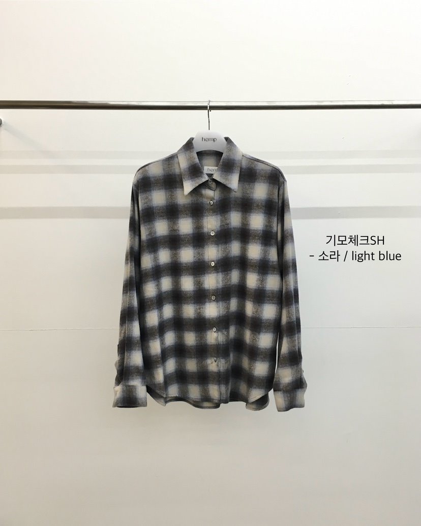 HEMP-P韓國代購㊣女裝新款推薦休閑真品熱賣襯衫蕾絲衫格子hemp襯衫/蕾絲衫