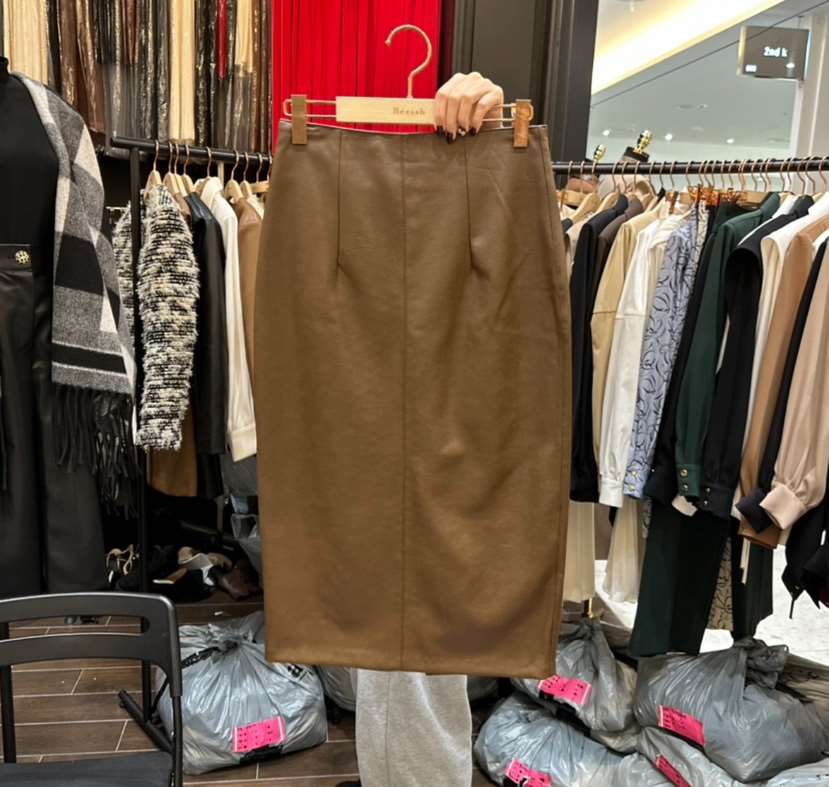 HERISH東大門㊣直郵女裝新款時尚熱賣真品半身裙中短裙皮革Herish半身裙/中短裙
