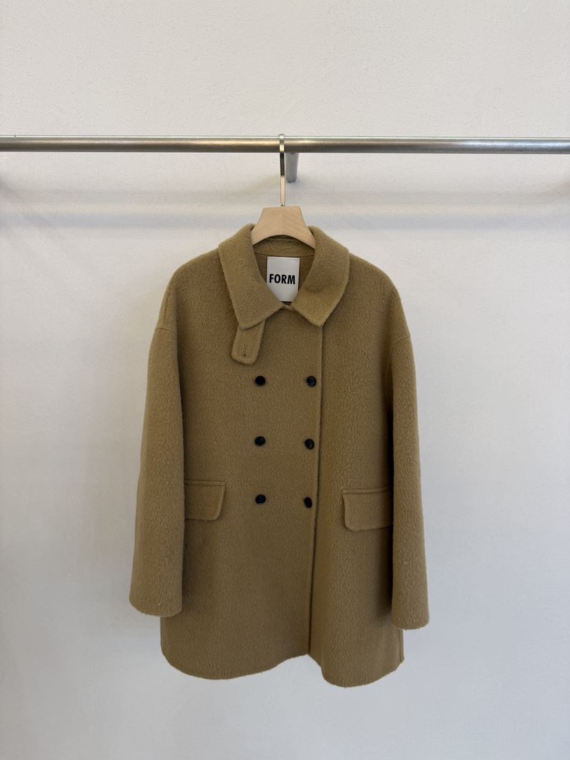 FORM韓國代購㊣女士新品人氣休閑時尚真品25秋冬熱賣短款大衣FORM短款大衣