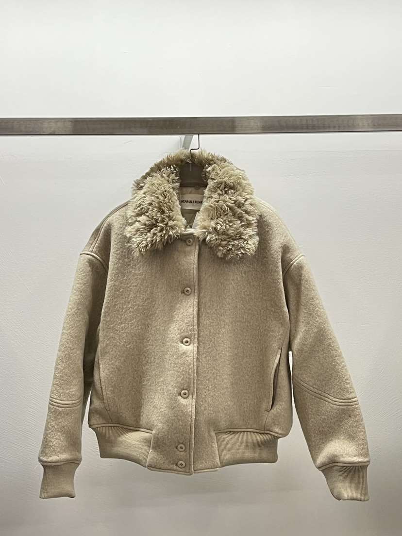 WEARABLE-L韓國直郵㊣女裝新品推薦真品時尚25秋冬夾克羊毛WEARABLE夾克