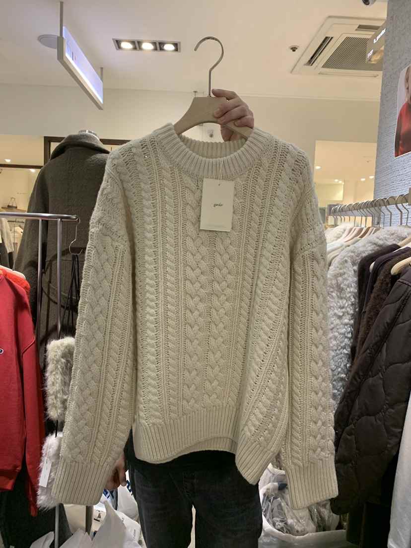 B_GARDER韓國直郵㊣女裝新品25秋冬推薦真品休閑毛衣手工制作B.GARDER毛衣