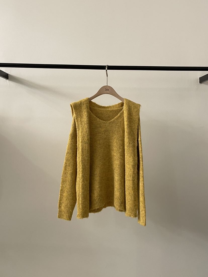 2DA/DARIMI-P東大門㊣實拍女士新品人氣時尚針織衫含圍巾2DA/DARIMI-P針織衫