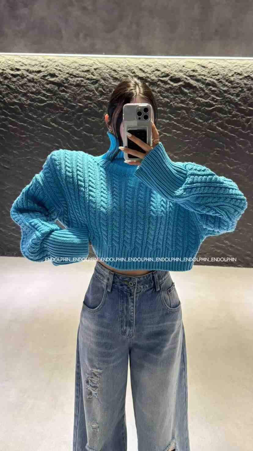 ENDOLPHIN東大門㊣代購女裝新款真品職業休閑人氣25秋冬毛衣高領ENDOLPHIN毛衣