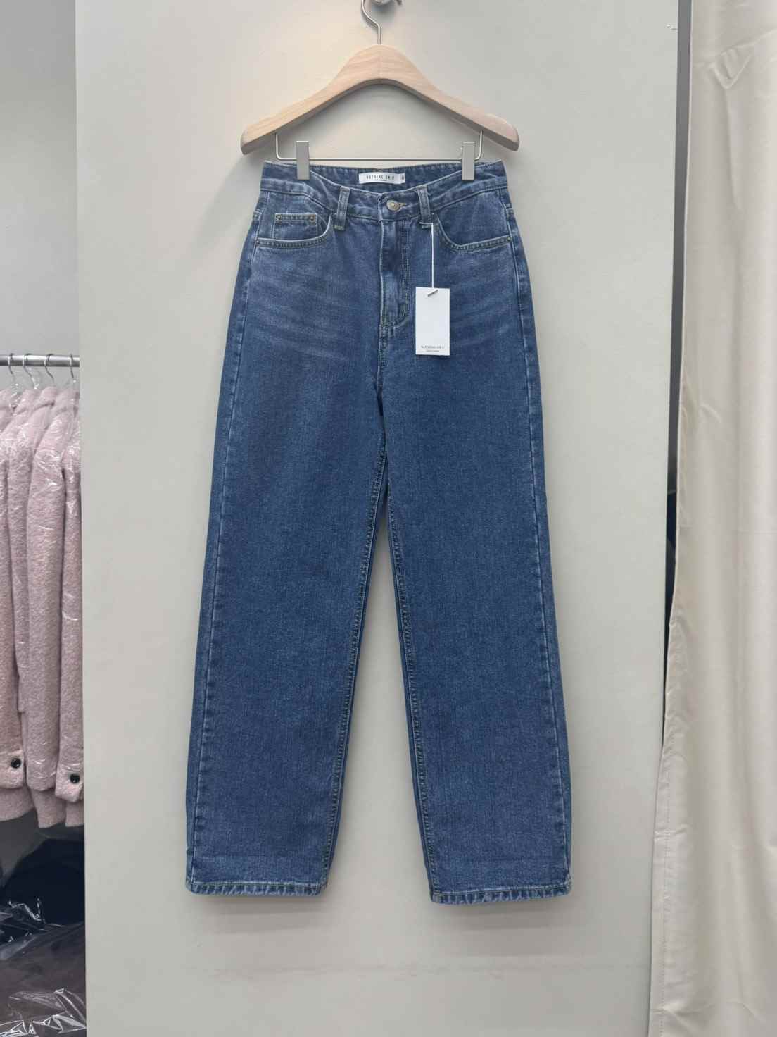 NOTHING韓國代購㊣女士新款推薦時尚25秋冬熱賣人氣休閑牛仔褲NOTHING牛仔褲