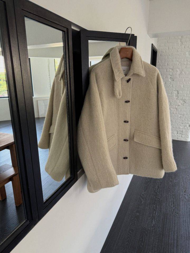 MARE韓國代購㊣女裝新款時尚25秋冬熱賣休閑職業人氣短款大衣MARE短款大衣