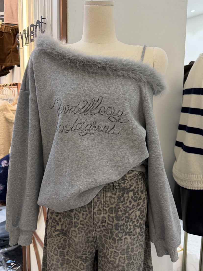 SYMBOL東大門㊣實拍女裝新款人氣熱賣真品推薦時尚衛衣貂皮SYMBOL衛衣