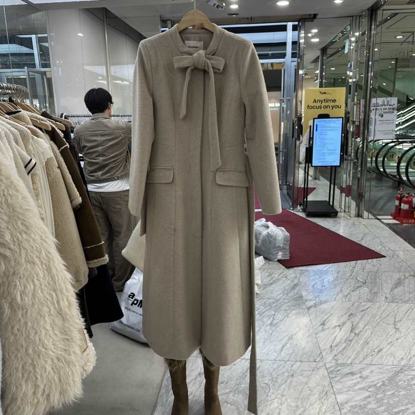 FOUNDATION東大門㊣實拍女裝新款人氣職業真品熱賣中長款大衣FOUNDATION中長款大衣