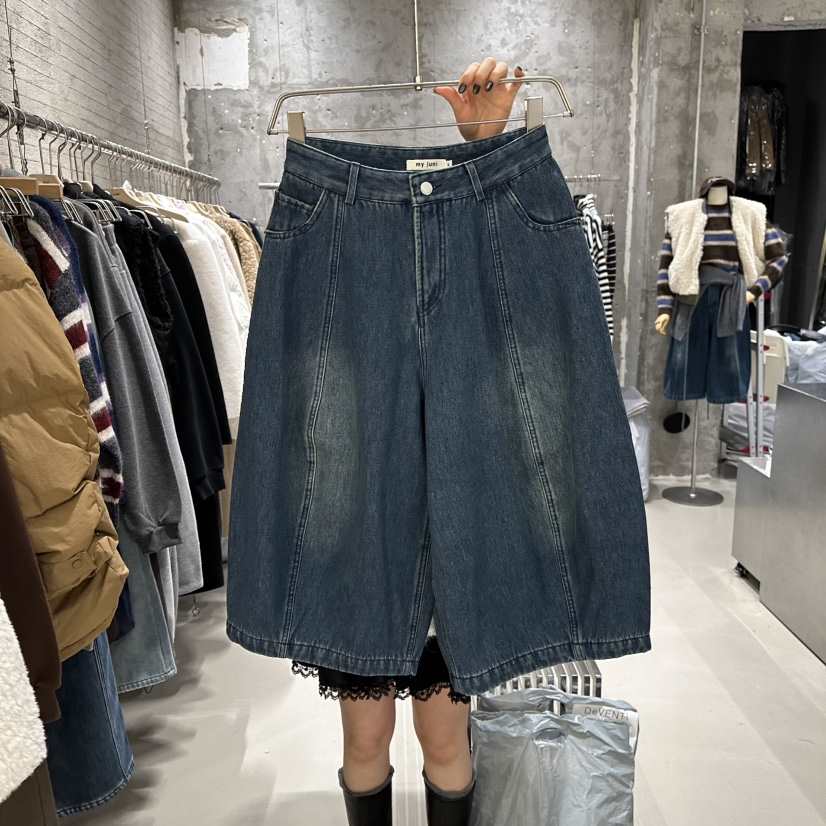 JUNI東大門㊣直郵女士新品人氣25秋冬職業推薦時尚短褲加絨my juni短褲