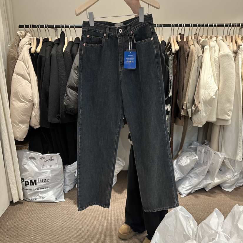 LE BUTTER韓國直郵㊣女裝新款人氣真品推薦熱賣牛仔褲拉絨LE BUTTER牛仔褲