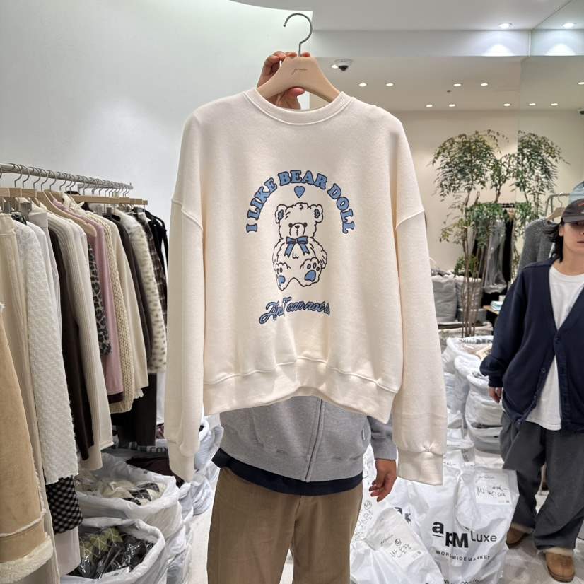 GRACIA韓國代購㊣女士新品熱賣真品人氣推薦時尚休閑衛衣加絨GRACIA衛衣