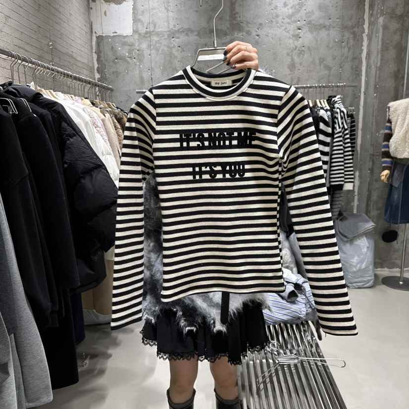 JUNI東大門㊣代購女士新款熱賣真品25秋冬時尚推薦職業長袖T恤my juni長袖T恤