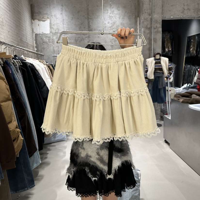 JUNI東大門㊣實拍女士新款職業25秋冬熱賣推薦時尚裙褲蕾絲my juni裙褲