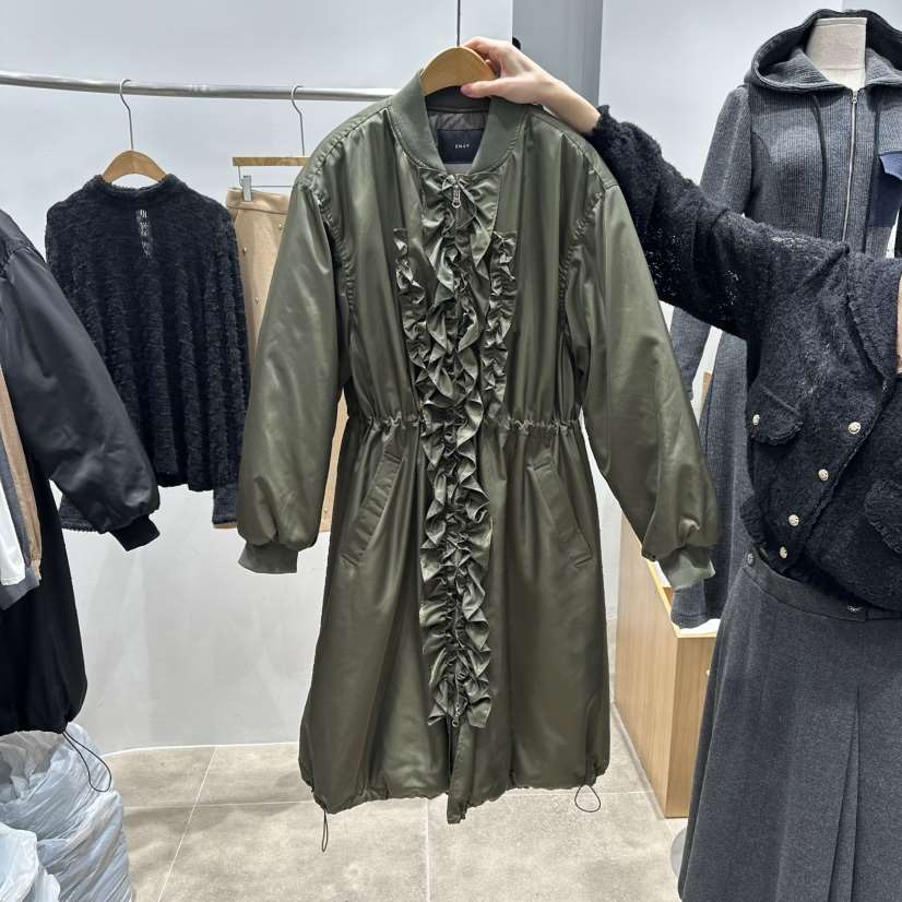 ENVY韓國代購㊣女裝新款熱賣休閑時尚25秋冬人氣真品長款風衣ENVY長款風衣