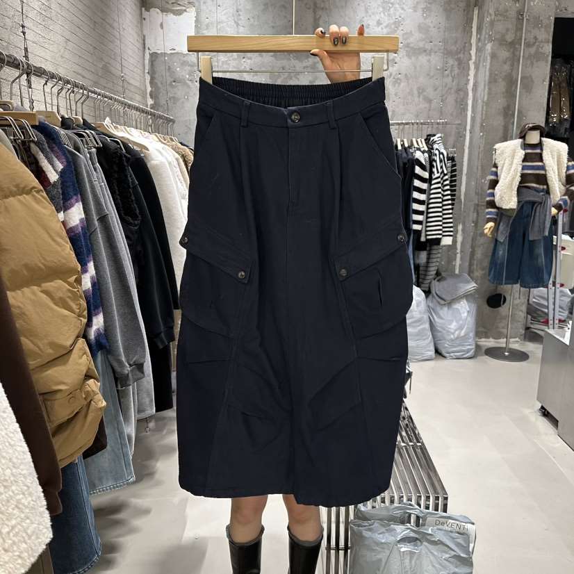 JUNI韓國直郵㊣女士新品職業熱賣真品時尚人氣長裙加絨羊毛my juni長裙