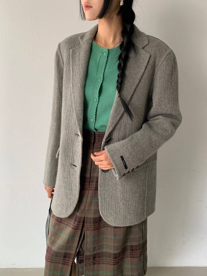 MILUI韓國直郵㊣女士新品職業真品人氣推薦25秋冬休閑短款大衣MILUI短款大衣