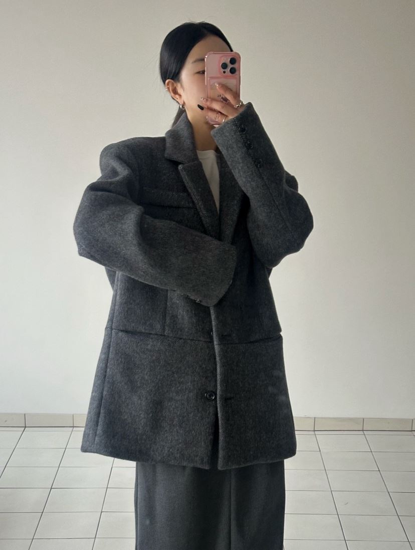 BYRING韓國代購㊣女士新品真品熱賣時尚25秋冬推薦夾克羊毛BYRING夾克