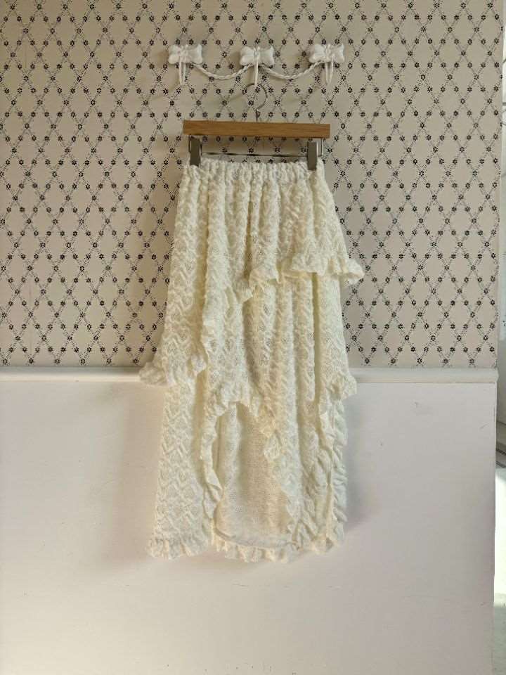 mars韓國代購㊣女士新品推薦人氣真品休閑半身裙中短裙荷葉邊mars半身裙/中短裙