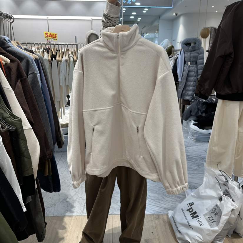 REVE-L韓國代購㊣女裝新品推薦職業人氣25秋冬衛衣抓絨拉鏈REVE-L衛衣