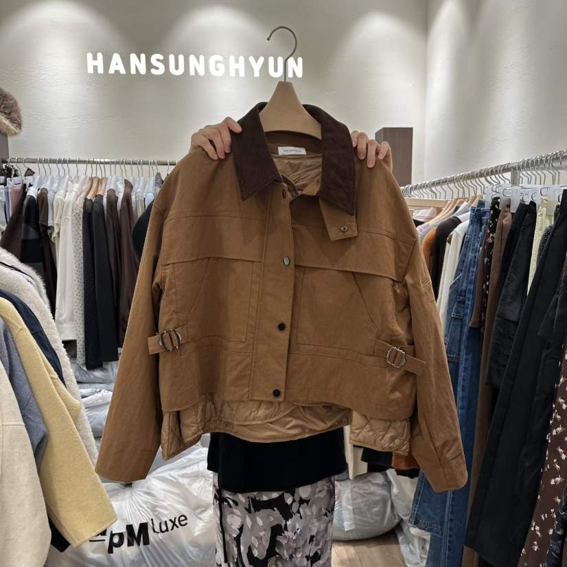 HANSUNGHYUN韓國代購㊣女裝新款真品職業推薦熱賣套裝可拆卸鵝HANSUNGHYUN套裝