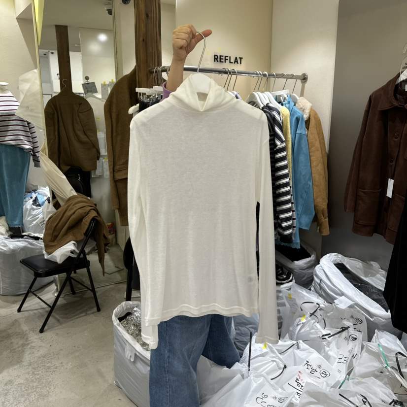 REFLAT韓國代購㊣女士新款時尚真品25秋冬推薦人氣長袖T恤羊毛REFLAT長袖T恤