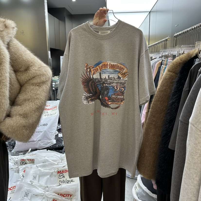 MADCITY韓國代購㊣女裝新款時尚休閑25秋冬推薦真品職業T恤MADCITYT恤