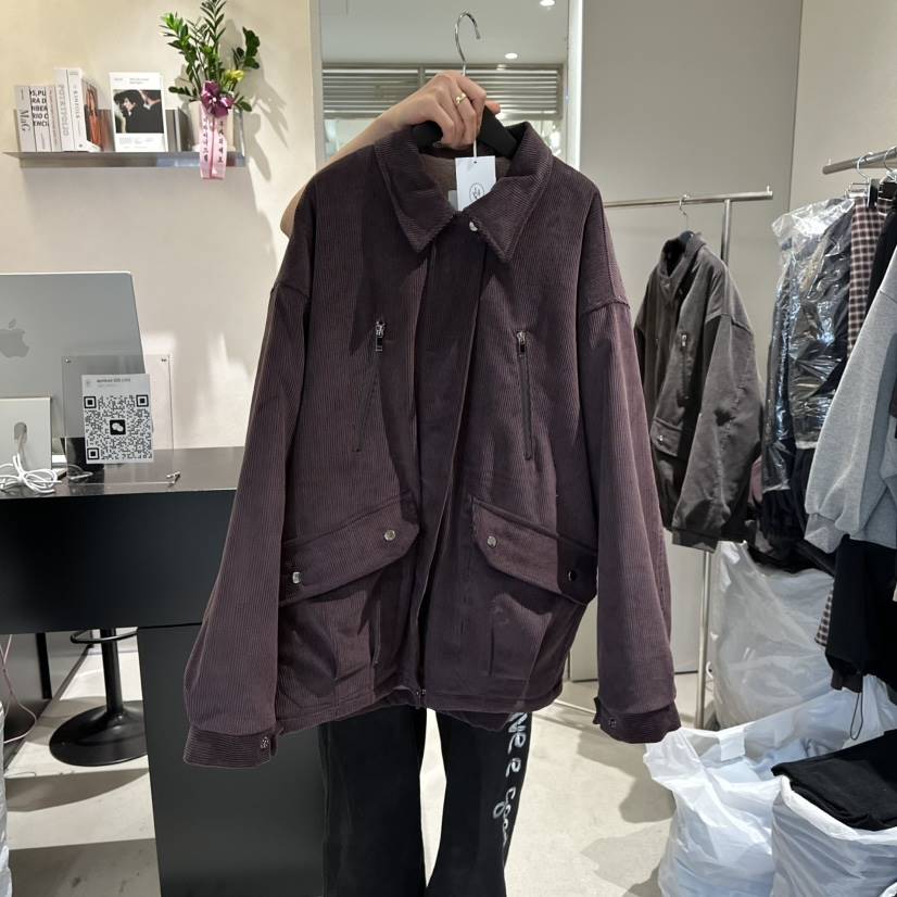 MEMO CLASSIC韓國代購㊣女裝新品職業熱賣真品夾克燈芯絨加絨MEMO CLASSIC夾克