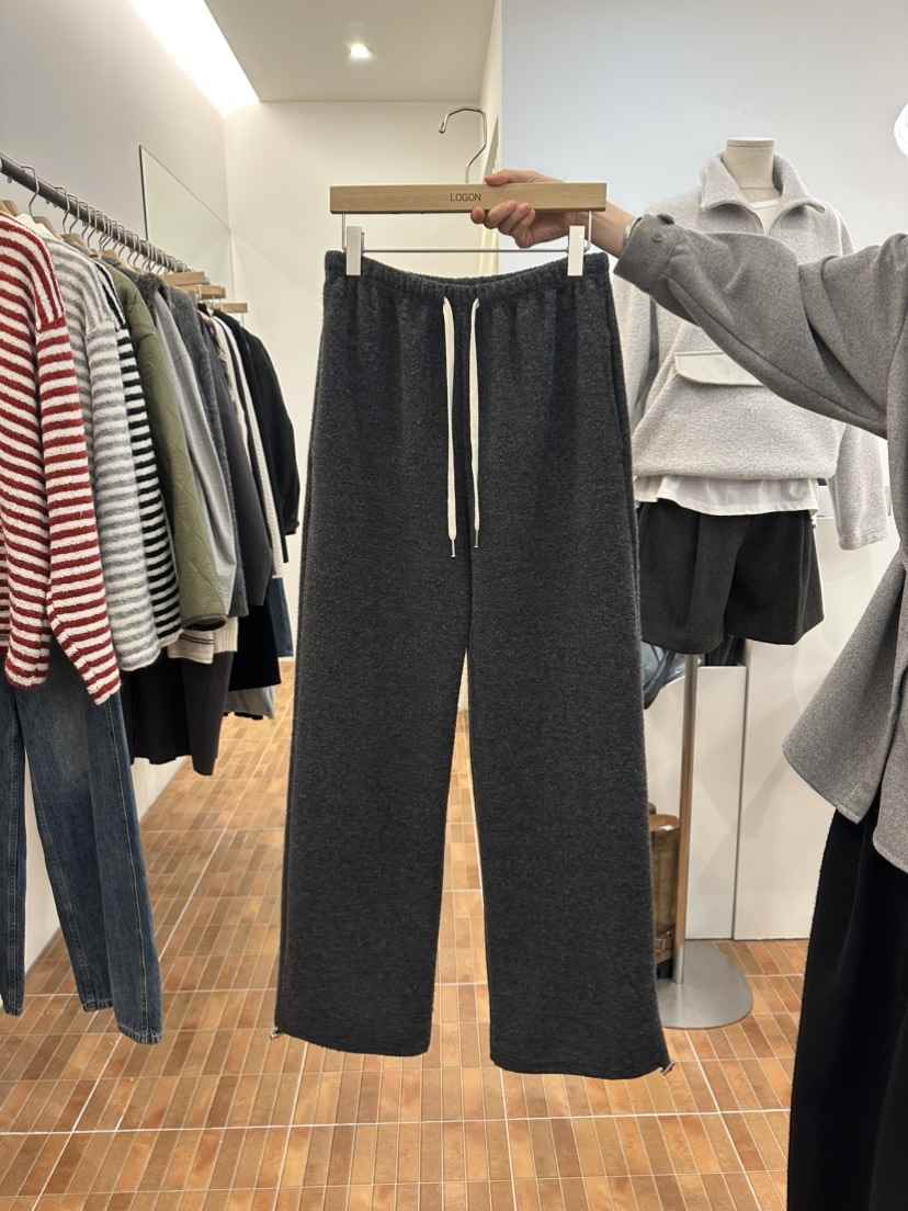 LOGON東大門㊣代購女裝新款熱賣推薦25秋冬人氣休閑褲毛絨羊毛LOGON休閑褲