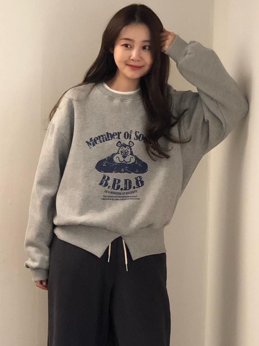 ONDO-P韓國代購㊣女士新款休閑真品推薦25秋冬職業衛衣加絨ONDO-P衛衣