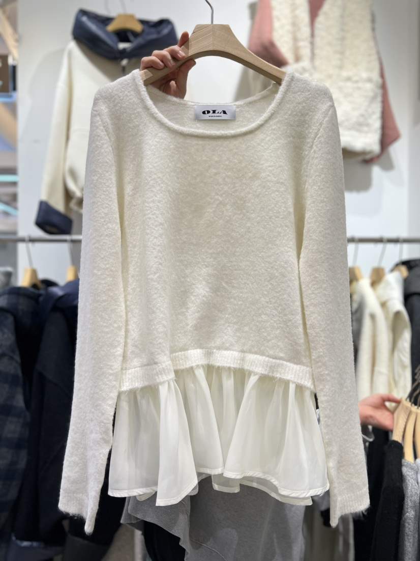 OLA東大門㊣實拍女裝新品職業熱賣人氣休閑推薦真品25秋冬針織衫mellor/OLA針織衫