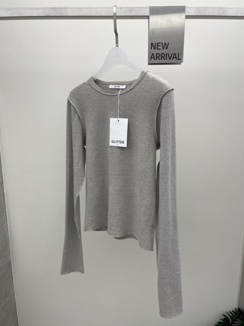GLITTER東大門㊣實拍女裝新品25秋冬職業真品人氣熱賣長袖T恤GLITTER長袖T恤