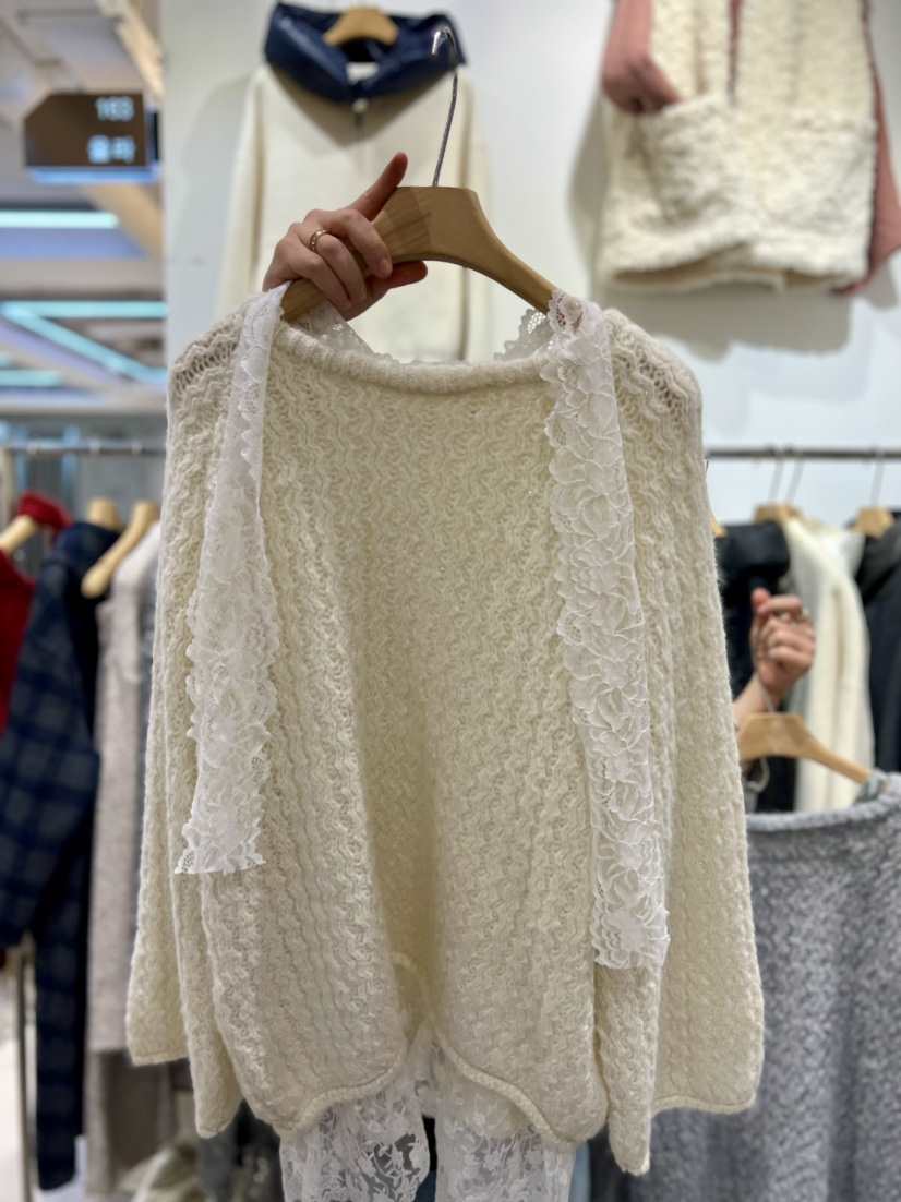 OLA韓國代購㊣女士新款熱賣真品推薦職業時尚人氣針織衫含脖帶mellor/OLA針織衫