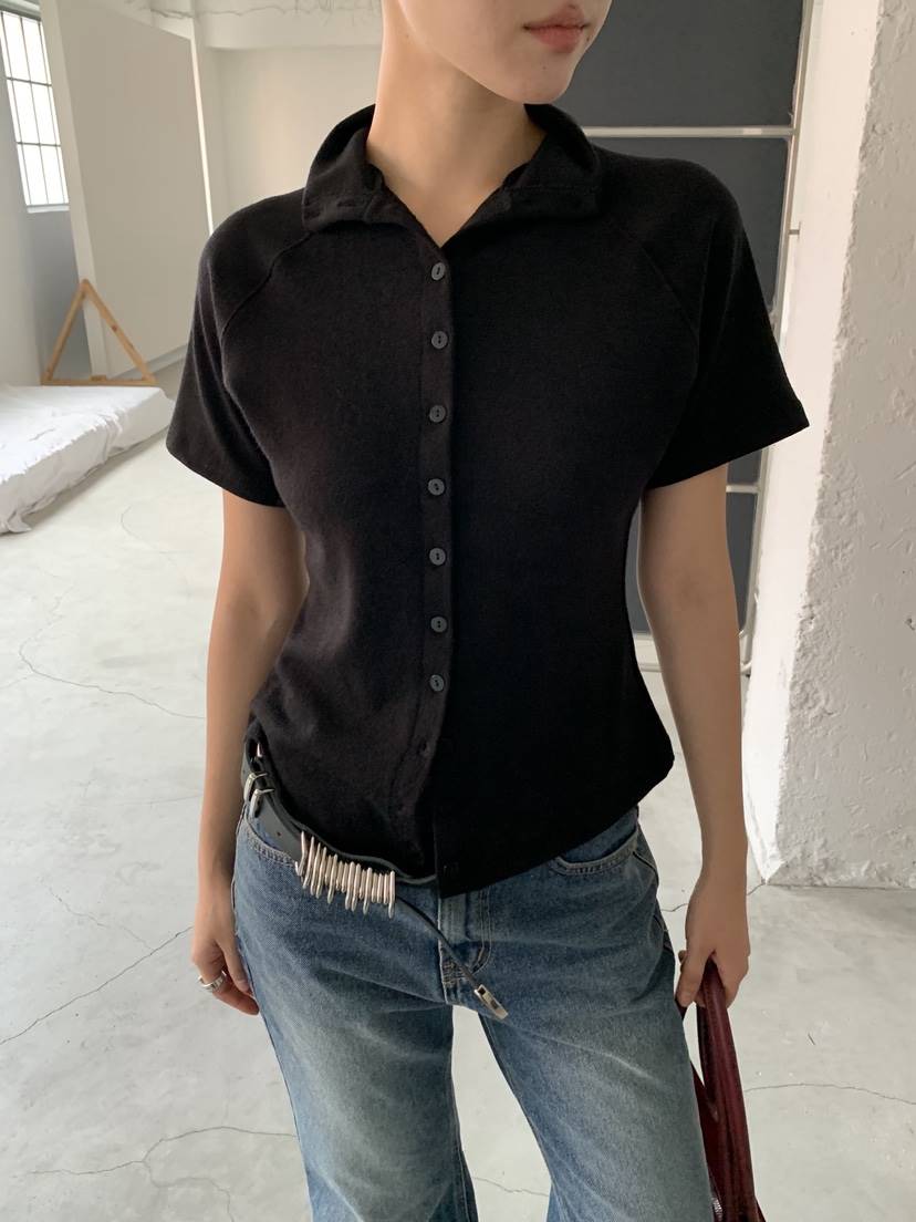 SUNDER MARKET東大門㊣代購女士新款熱賣推薦真品職業T恤紐扣SUNDER MARKETT恤