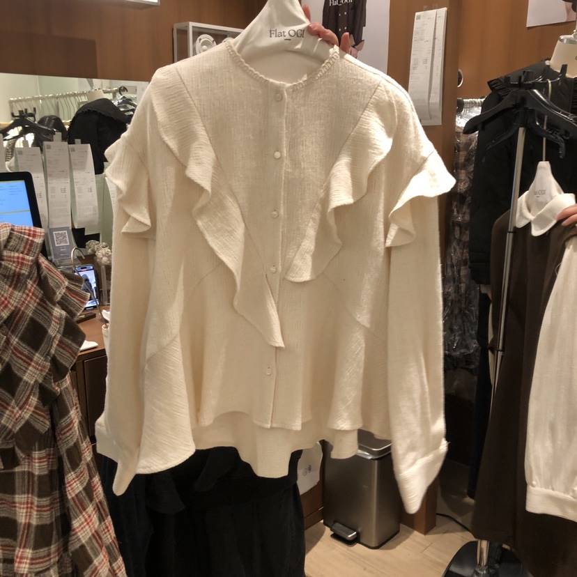 OGI東大門㊣直郵女士新款人氣真品職業熱賣休閑襯衫蕾絲衫羊毛FLat OGI襯衫/蕾絲衫