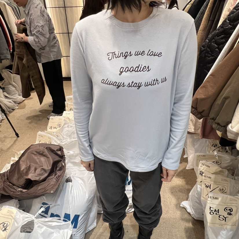 VENIR-a韓國直郵㊣女裝新款熱賣真品人氣時尚職業推薦長袖T恤VENIR-a長袖T恤