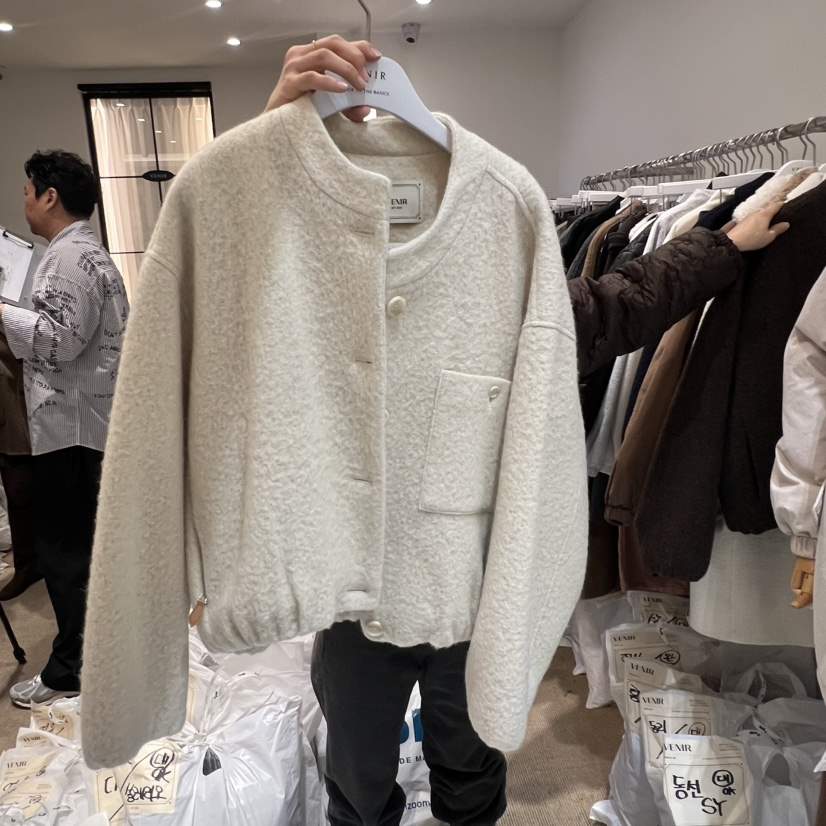 VENIR-a東大門㊣直郵女裝新品真品職業休閑25秋冬短款大衣棉VENIR-a短款大衣