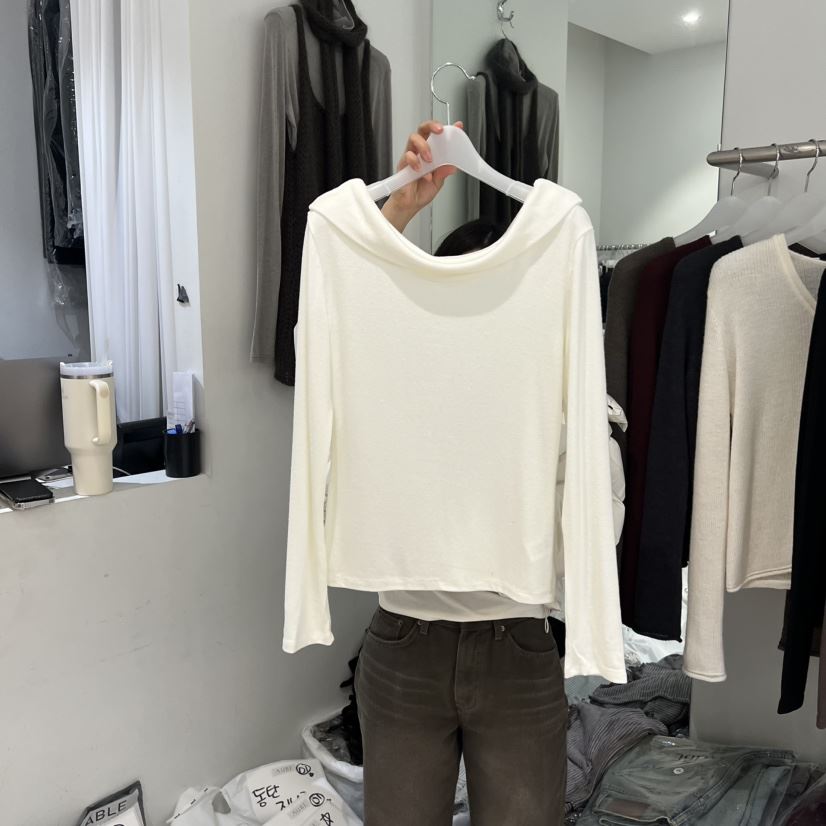 AUBE東大門㊣實拍女裝新品熱賣職業真品休閑時尚25秋冬長袖T恤AUBE長袖T恤