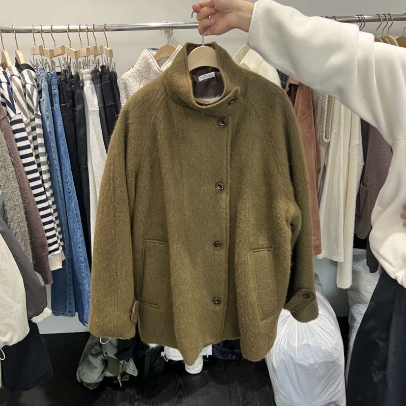 TAFFETA韓國直郵㊣女士新款真品人氣時尚推薦職業短款大衣羊駝TAFFETA短款大衣